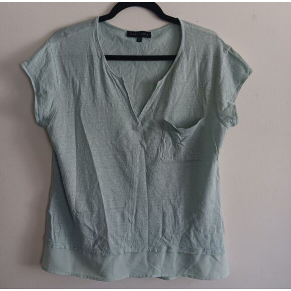 Sanctuary Linen Mint Summer Beachy Sustainable Lagom Size Large Anthropologie